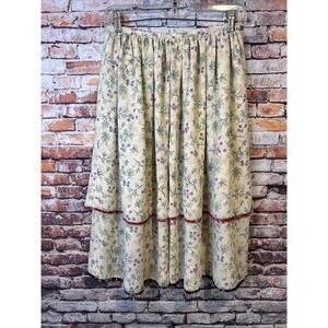 Cream Floral Giorgio Sant’angelo Wrap Skirt Tiered Womens Size 4